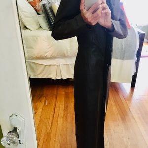 Barbara Bui Leather trench jacket with hood.